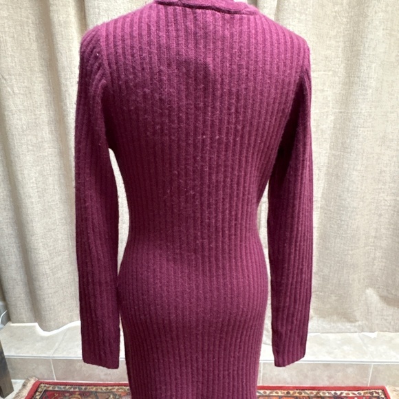Naadam Rib Knit Midi Dress - Deep Eggplant - NWT - Picture 4 of 5